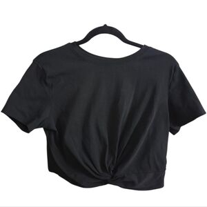 Classic Black Women's Knot Front Top